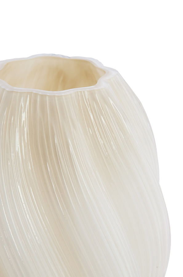 Light & Living Accessories Vase 18,5x27 cm ZENIA glass cream House of Isabella UK