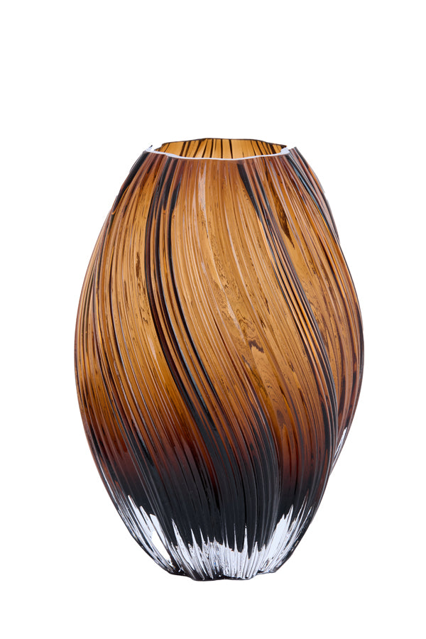 Light & Living Accessories Vase 18,5x27 cm ZENIA glass dark brown House of Isabella UK