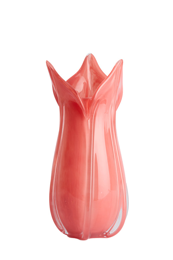 Light & Living Accessories Vase 18,5x39 cm EVINA glass coral House of Isabella UK