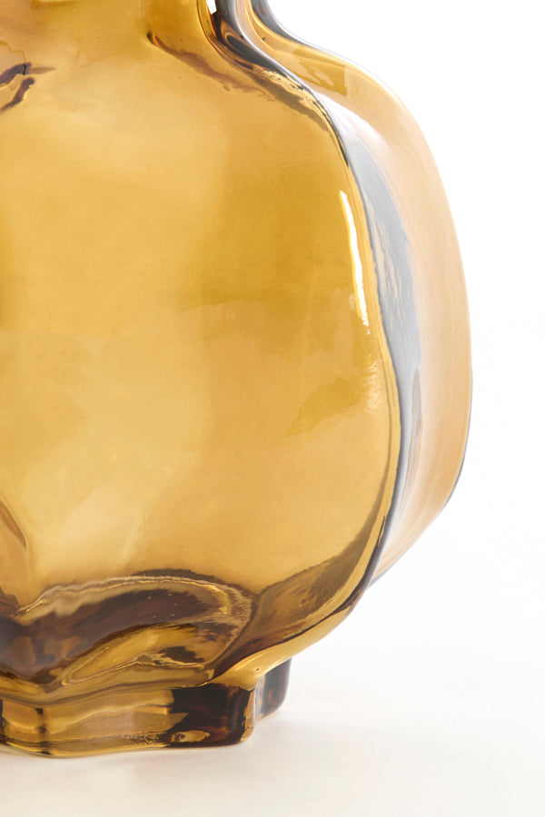 Light & Living Accessories Vase 18x18 cm FALZES glass clear amber House of Isabella UK
