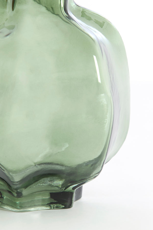 Light & Living Accessories Vase 18x18 cm FALZES glass clear dark green House of Isabella UK