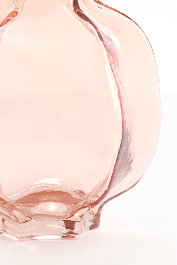 Light & Living Accessories Vase 18x18 cm FALZES glass clear pink House of Isabella UK