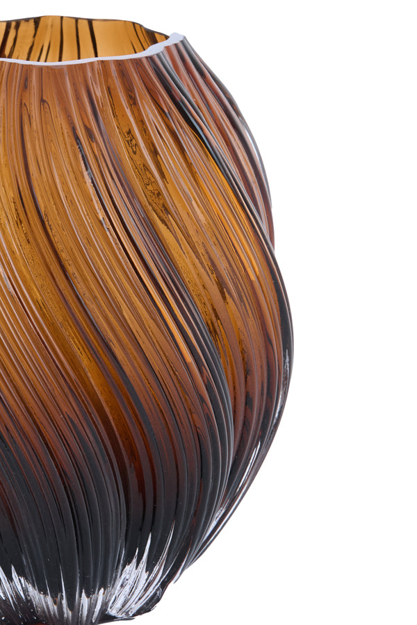 Light & Living Accessories Vase 18x21,5 cm ZENIA glass dark brown House of Isabella UK