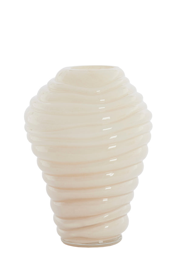 Light & Living Accessories Vase 18x25 cm FENLOR glass cream House of Isabella UK
