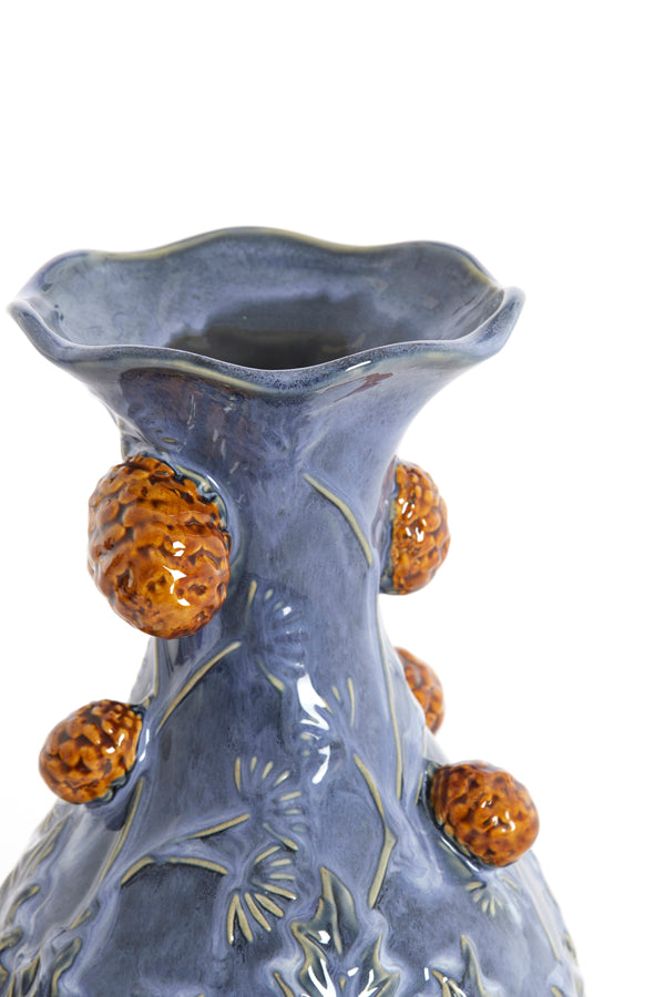 Light & Living Accessories Vase 18x27,5 cm BLISSA ceramics blue-purple+brown House of Isabella UK