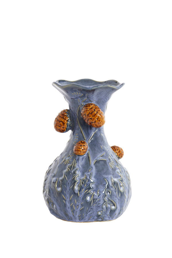 Light & Living Accessories Vase 18x27,5 cm BLISSA ceramics blue-purple+brown House of Isabella UK