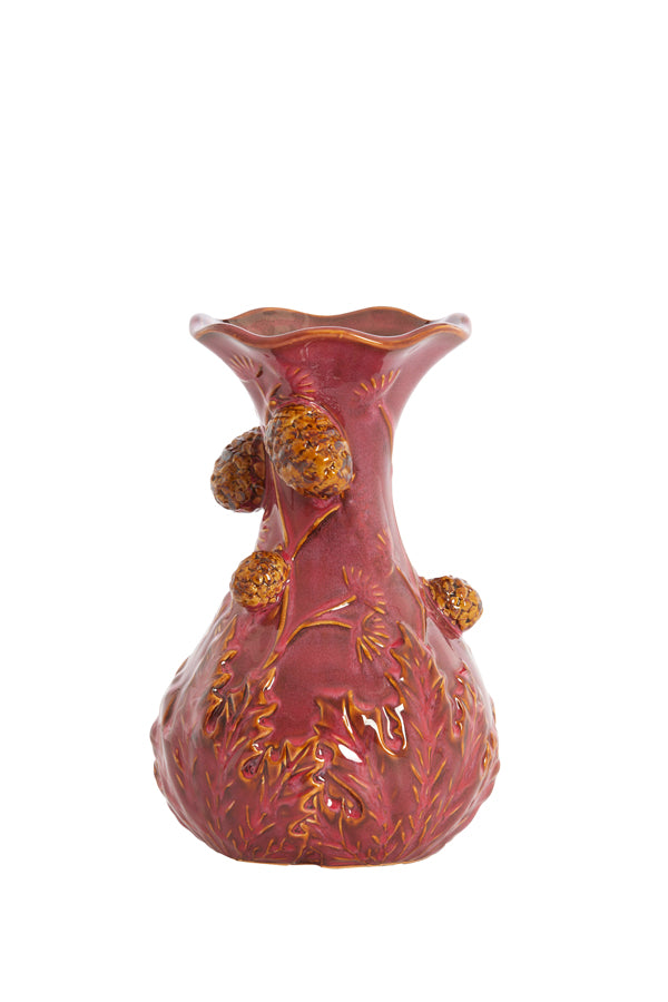 Light & Living Accessories Vase 18x27,5 cm BLISSA ceramics burgundy+brown House of Isabella UK