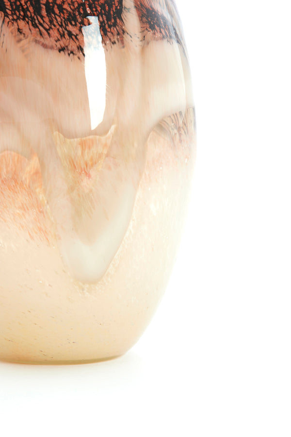 Light & Living Accessories Vase 18x32 cm JORIEN glass red+taupe House of Isabella UK