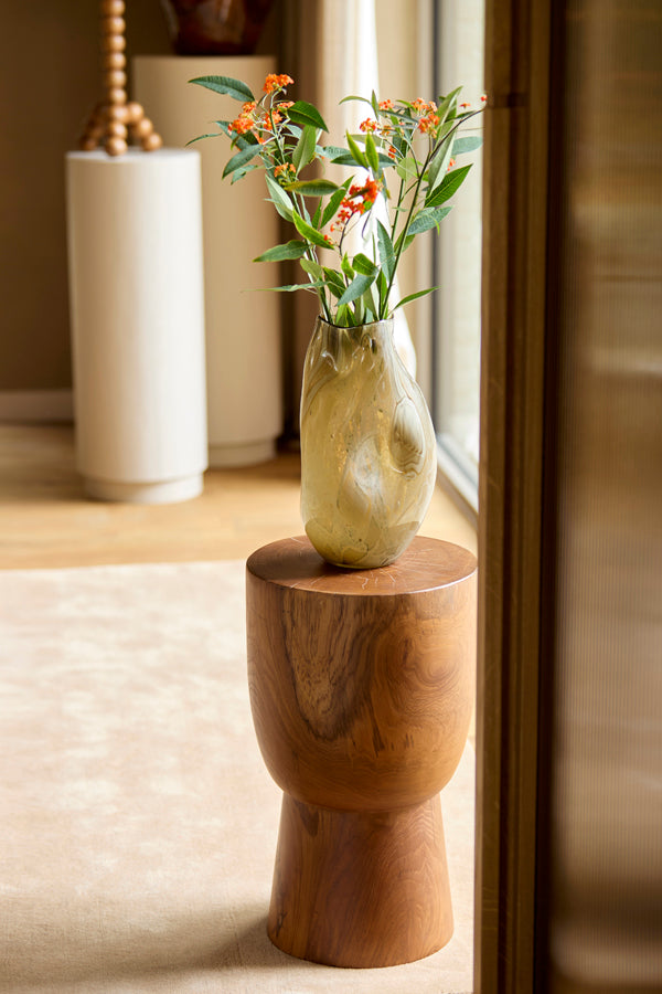 Light & Living Accessories Vase 18x32 cm JORIEN glass taupe+olive green House of Isabella UK