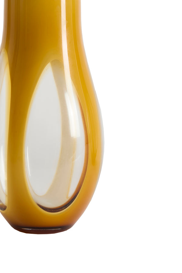 Light & Living Accessories Vase 18x39 cm CASEROS glass milky ocher yellow House of Isabella UK