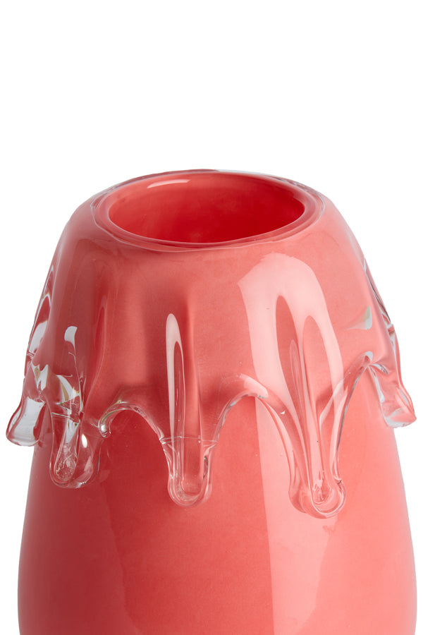 Light & Living Accessories Vase 19,5x26,5 cm LYSIRA glass coral House of Isabella UK