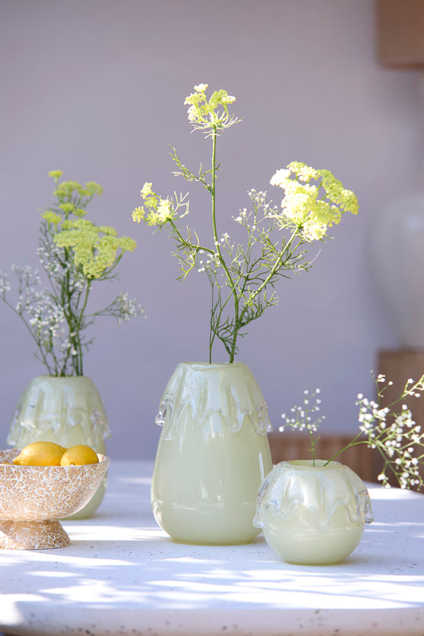Light & Living Accessories Vase 19,5x26,5 cm LYSIRA glass light yellow House of Isabella UK