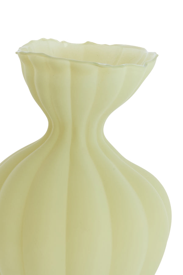 Light & Living Accessories Vase 19,5x30,5 cm VARENNA glass matt olive green House of Isabella UK