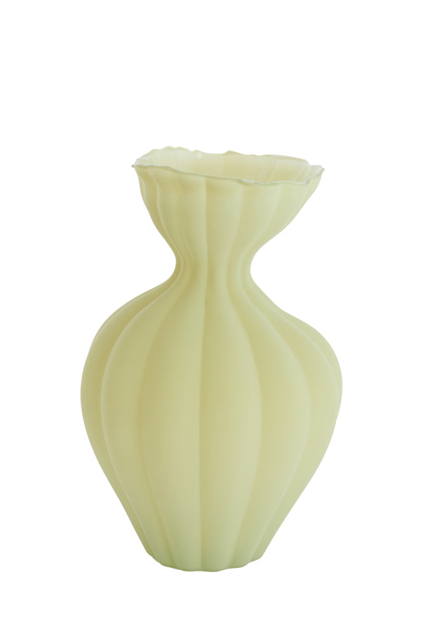 Light & Living Accessories Vase 19,5x30,5 cm VARENNA glass matt olive green House of Isabella UK