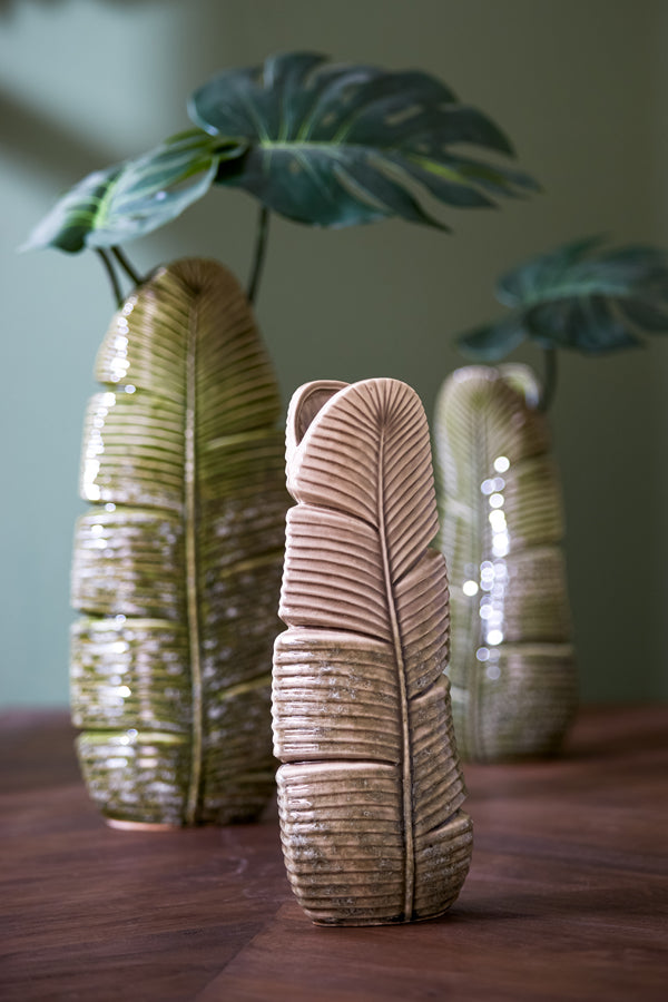 Light & Living Accessories Vase 19x11x46,5 cm LOU ceramics green House of Isabella UK