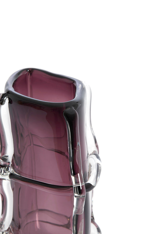 Light & Living Accessories Vase 19x14x22 cm ASHORO glass dark purple House of Isabella UK