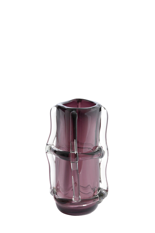 Light & Living Accessories Vase 19x14x22 cm ASHORO glass dark purple House of Isabella UK