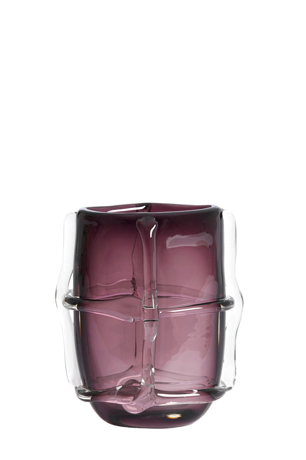 Light & Living Accessories Vase 19x14x22 cm ASHORO glass dark purple House of Isabella UK