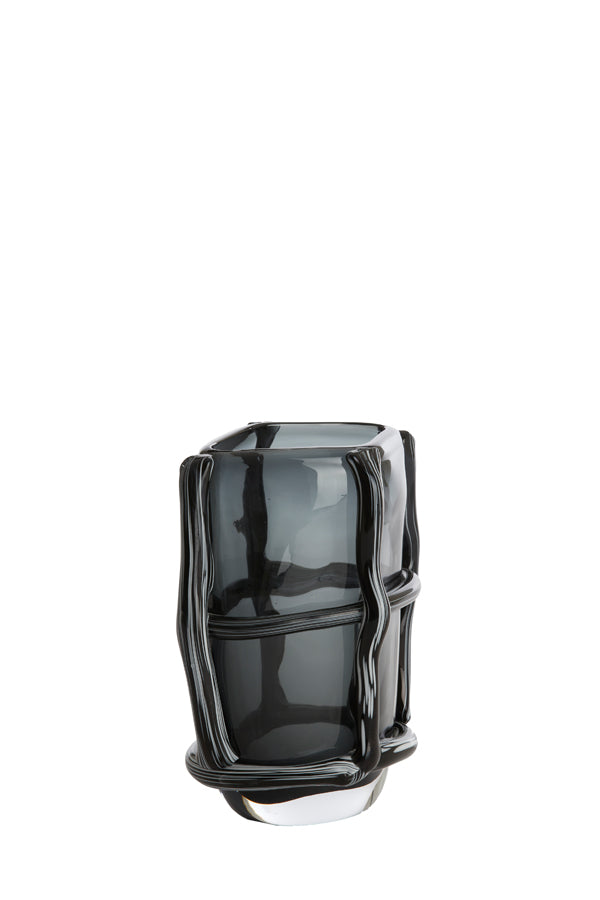 Light & Living Accessories Vase 19x14x22 cm ASHORO glass grey House of Isabella UK