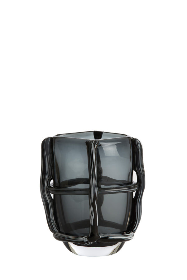 Light & Living Accessories Vase 19x14x22 cm ASHORO glass grey House of Isabella UK