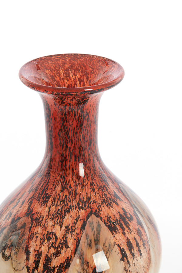 Light & Living Accessories Vase 19x40 cm JORVEN glass red+taupe House of Isabella UK