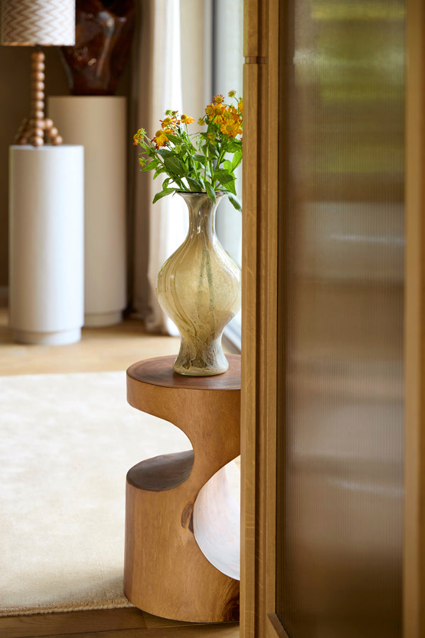 Light & Living Accessories Vase 19x40 cm JORVEN glass taupe+olive green House of Isabella UK