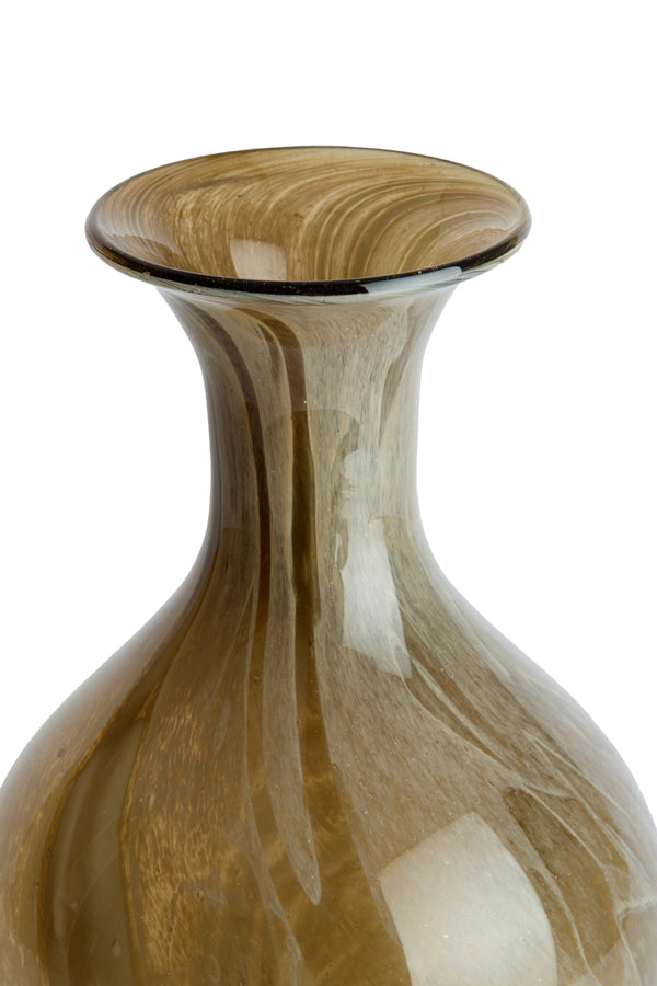 Light & Living Accessories Vase 19x40 cm JORVEN glass taupe+olive green House of Isabella UK