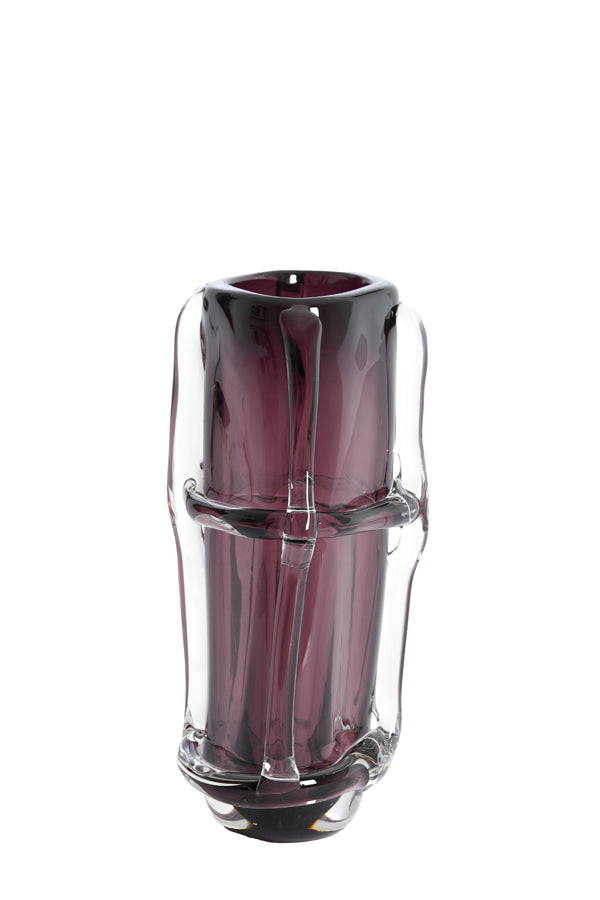 Light & Living Accessories Vase 20,5x13x29 cm ASHORO glass dark purple House of Isabella UK
