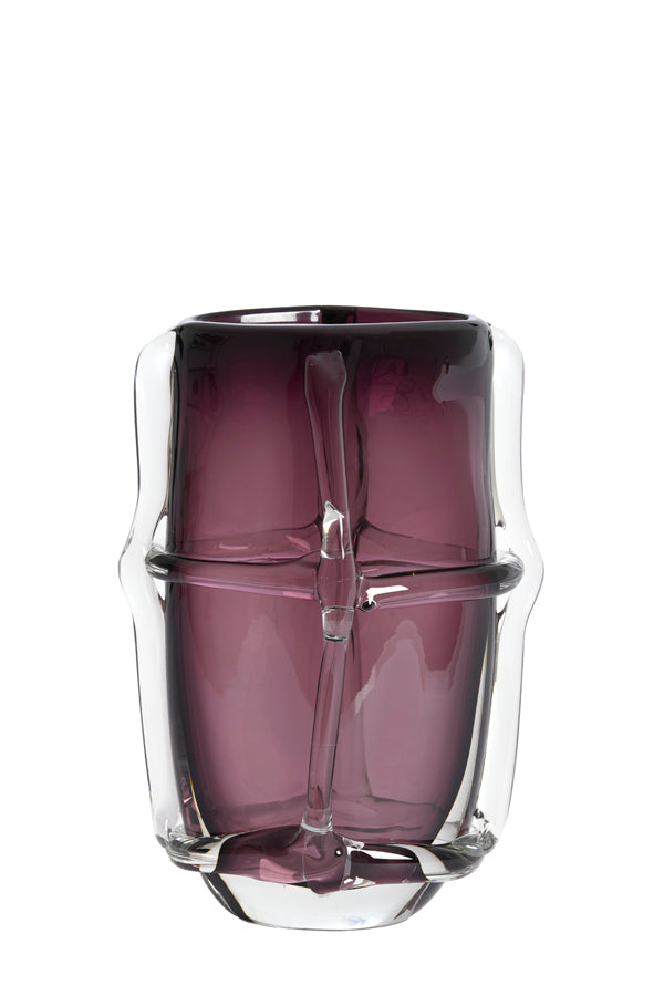 Light & Living Accessories Vase 20,5x13x29 cm ASHORO glass dark purple House of Isabella UK