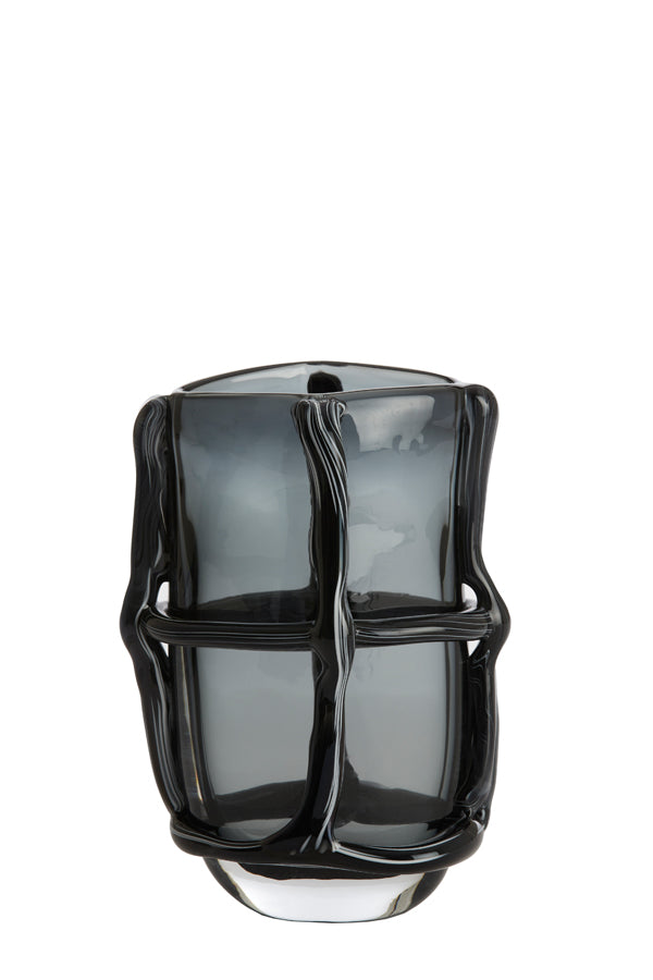 Light & Living Accessories Vase 20,5x13x29 cm ASHORO glass grey House of Isabella UK