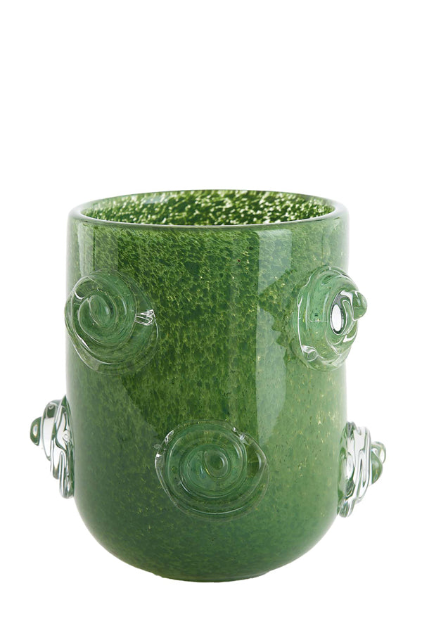 Light & Living Accessories Vase 20,5x21 cm BARENDA glass dark green House of Isabella UK