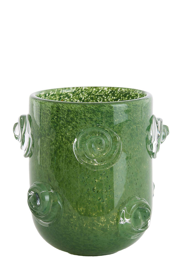 Light & Living Accessories Vase 20,5x21 cm BARENDA glass dark green House of Isabella UK