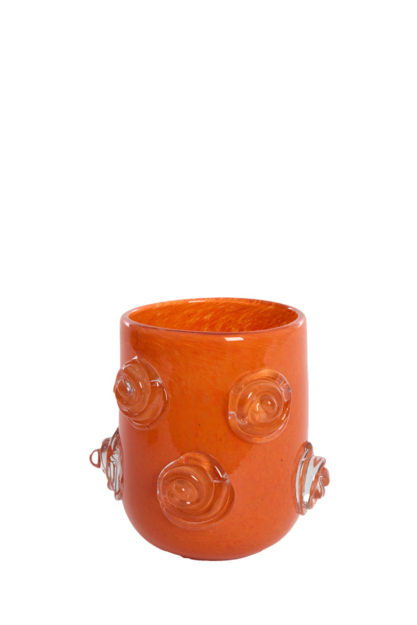 Light & Living Accessories Vase 20,5x21 cm BARENDA glass orange House of Isabella UK