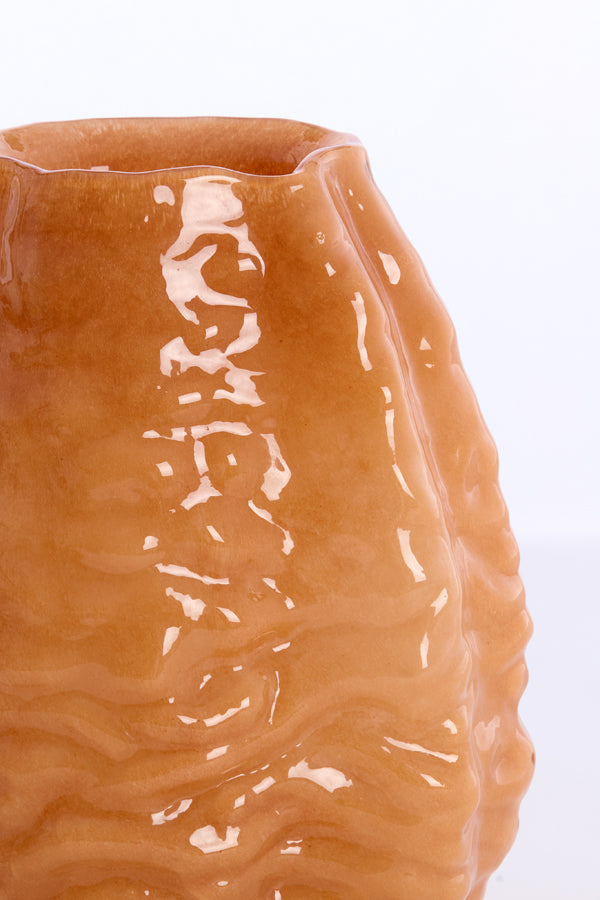 Light & Living Accessories Vase 20x14,5x30 cm AURELIA glass caramel House of Isabella UK
