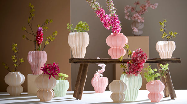 Light & Living Accessories Vase 20x23 cm MARANZA glass matt pink House of Isabella UK