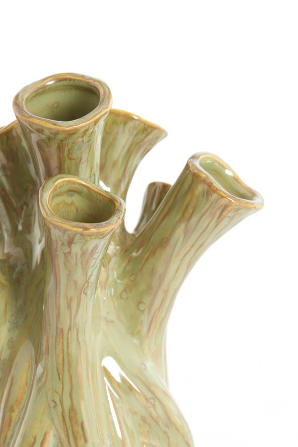Light & Living Accessories Vase 20x24,5 cm LYSET ceramics olive green House of Isabella UK