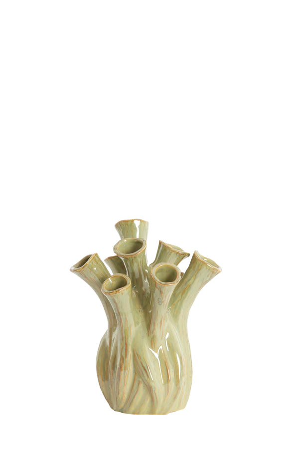 Light & Living Accessories Vase 20x24,5 cm LYSET ceramics olive green House of Isabella UK