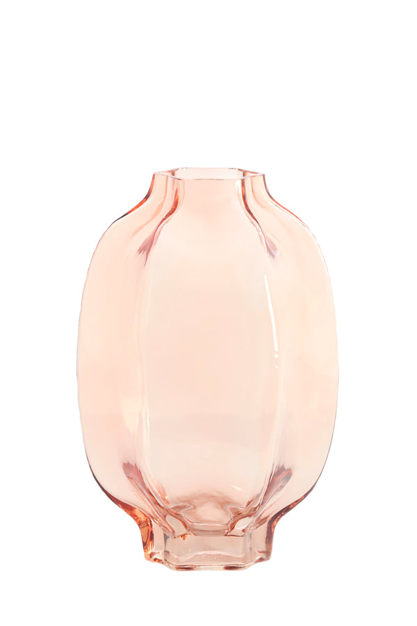 Light & Living Accessories Vase 20x30 cm FALZES glass clear pink House of Isabella UK