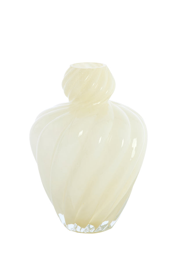 Light & Living Accessories Vase 21x30 cm ALARBA glass cream House of Isabella UK