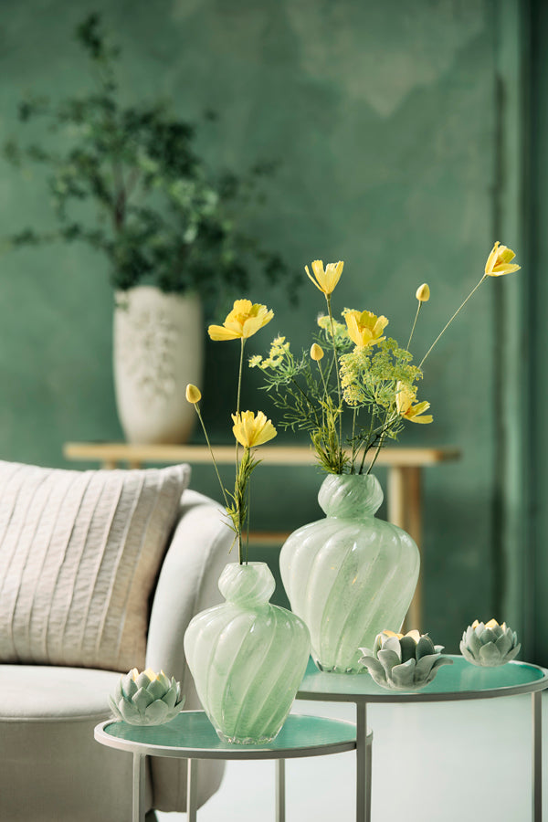 Light & Living Accessories Vase 21x30 cm ALARBA glass green House of Isabella UK