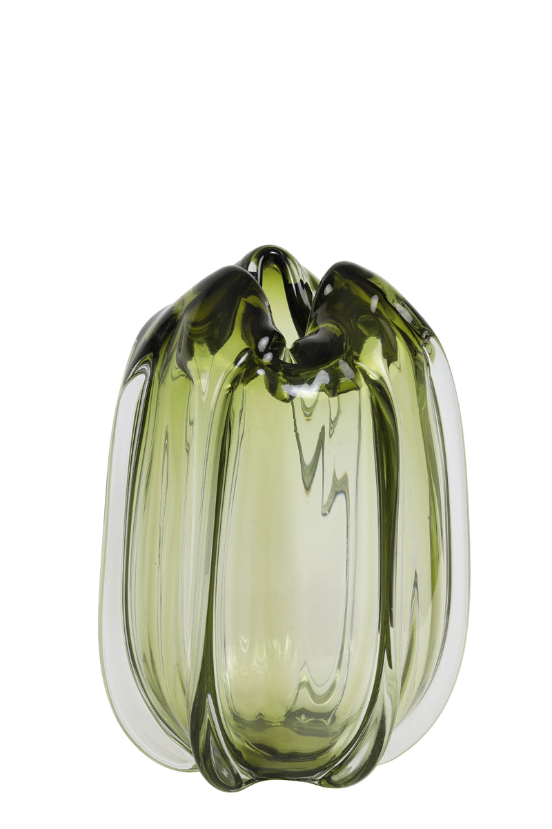 Light & Living Accessories Vase 21x30 cm MURELA glass olive green House of Isabella UK
