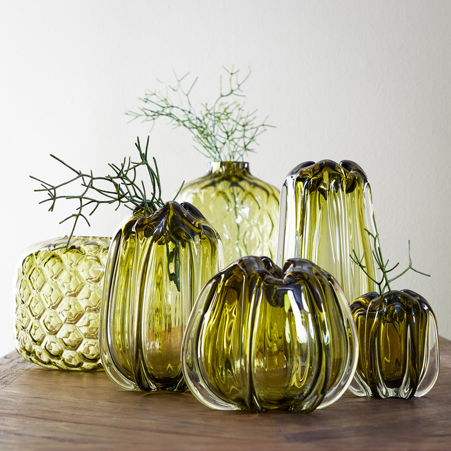Light & Living Accessories Vase 21x38 cm MURELA glass olive green House of Isabella UK