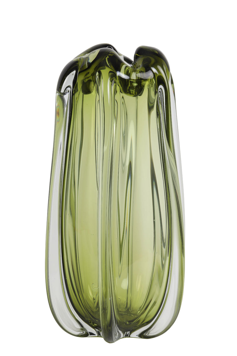 Light & Living Accessories Vase 21x38 cm MURELA glass olive green House of Isabella UK