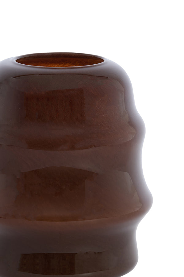 Light & Living Accessories Vase 22,5x29 cm JAMANOTA glass dark brown House of Isabella UK