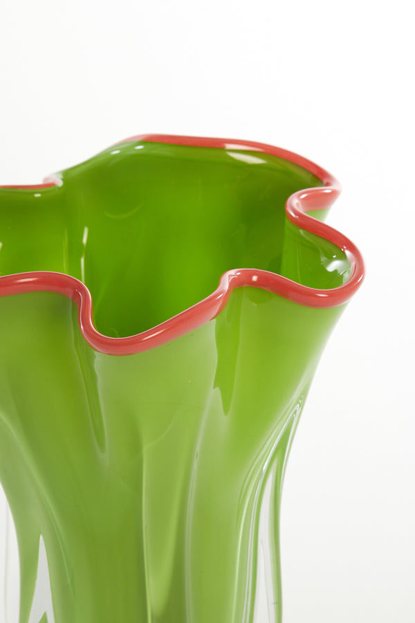 Light & Living Accessories Vase 22x27 cm KAZUNO glass green+pink House of Isabella UK