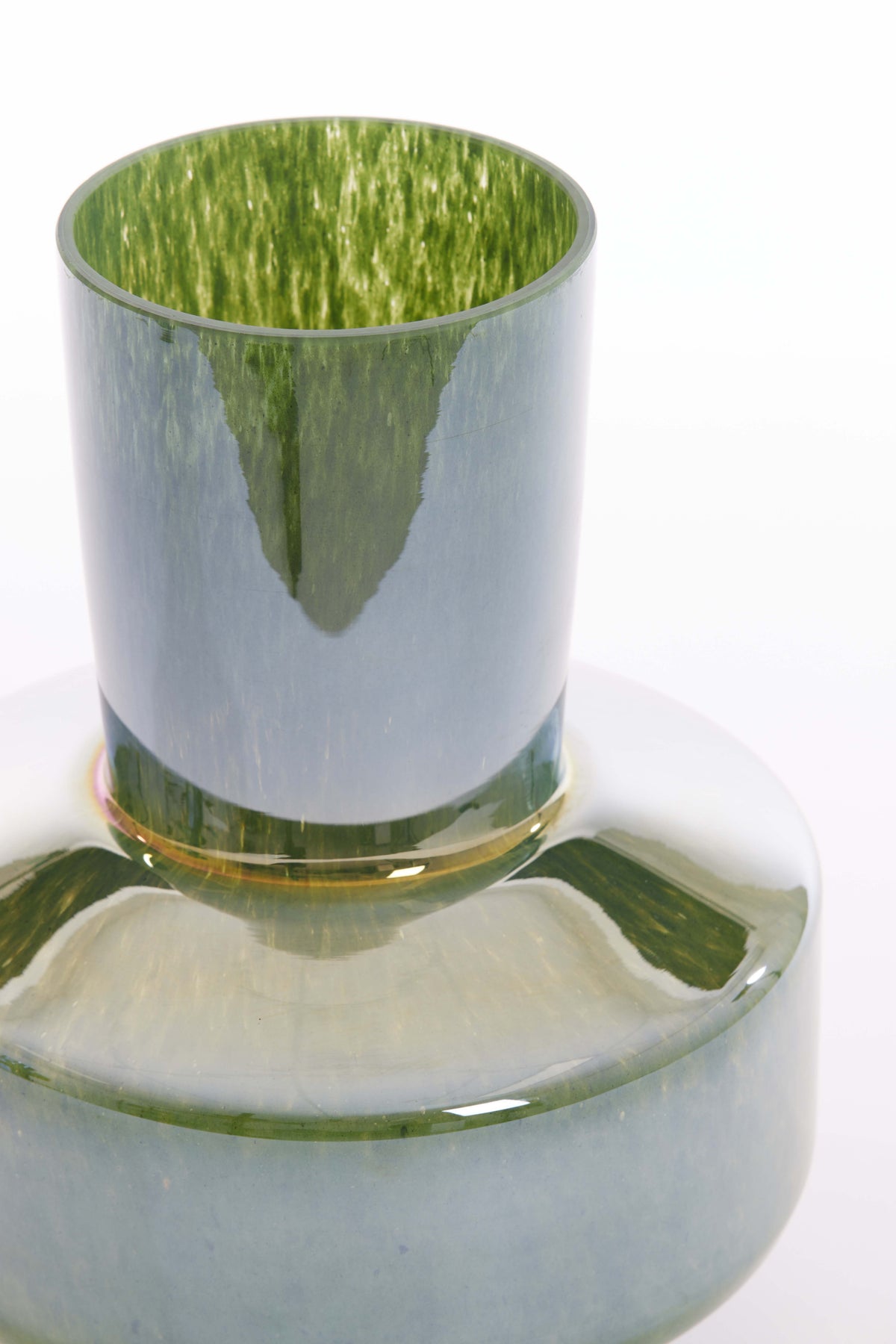 Light & Living Accessories Vase 23,5x29,5 cm TRASMOS glass dark green lustre House of Isabella UK