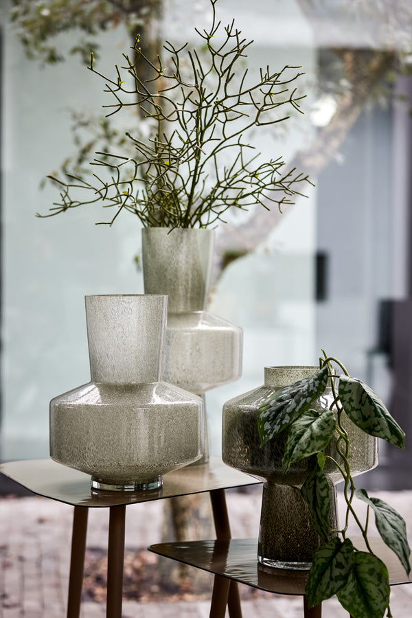 Light & Living Accessories Vase 23,5x29,5 cm TRASMOS glass grey-green House of Isabella UK