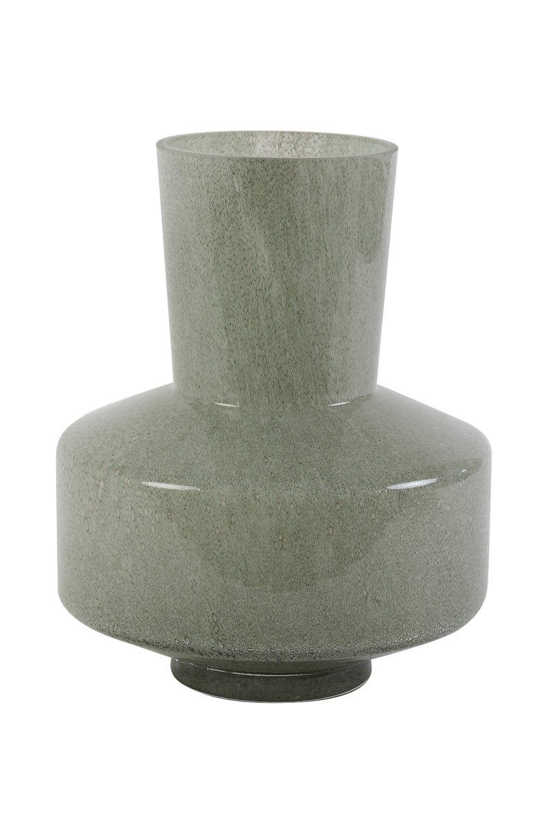 Light & Living Accessories Vase 23,5x29,5 cm TRASMOS glass grey-green House of Isabella UK