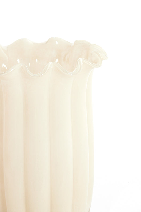Light & Living Accessories Vase 23,5x38 cm SEDONA glass cream House of Isabella UK