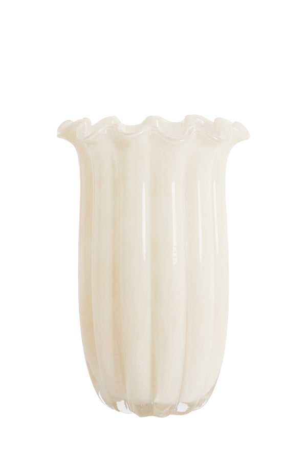 Light & Living Accessories Vase 23,5x38 cm SEDONA glass cream House of Isabella UK